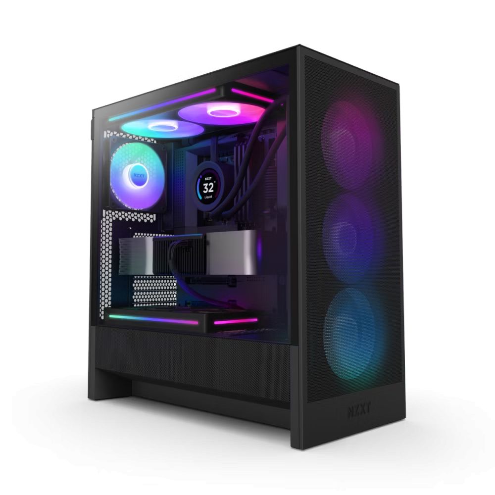 NZXT H5 Flow RGB (2024) Tempered Glass Black