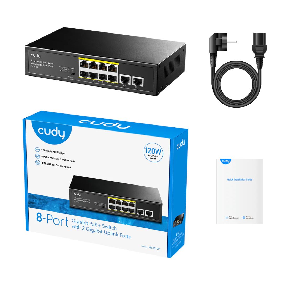 Cudy GS1010P 8-port PoE+ Switch