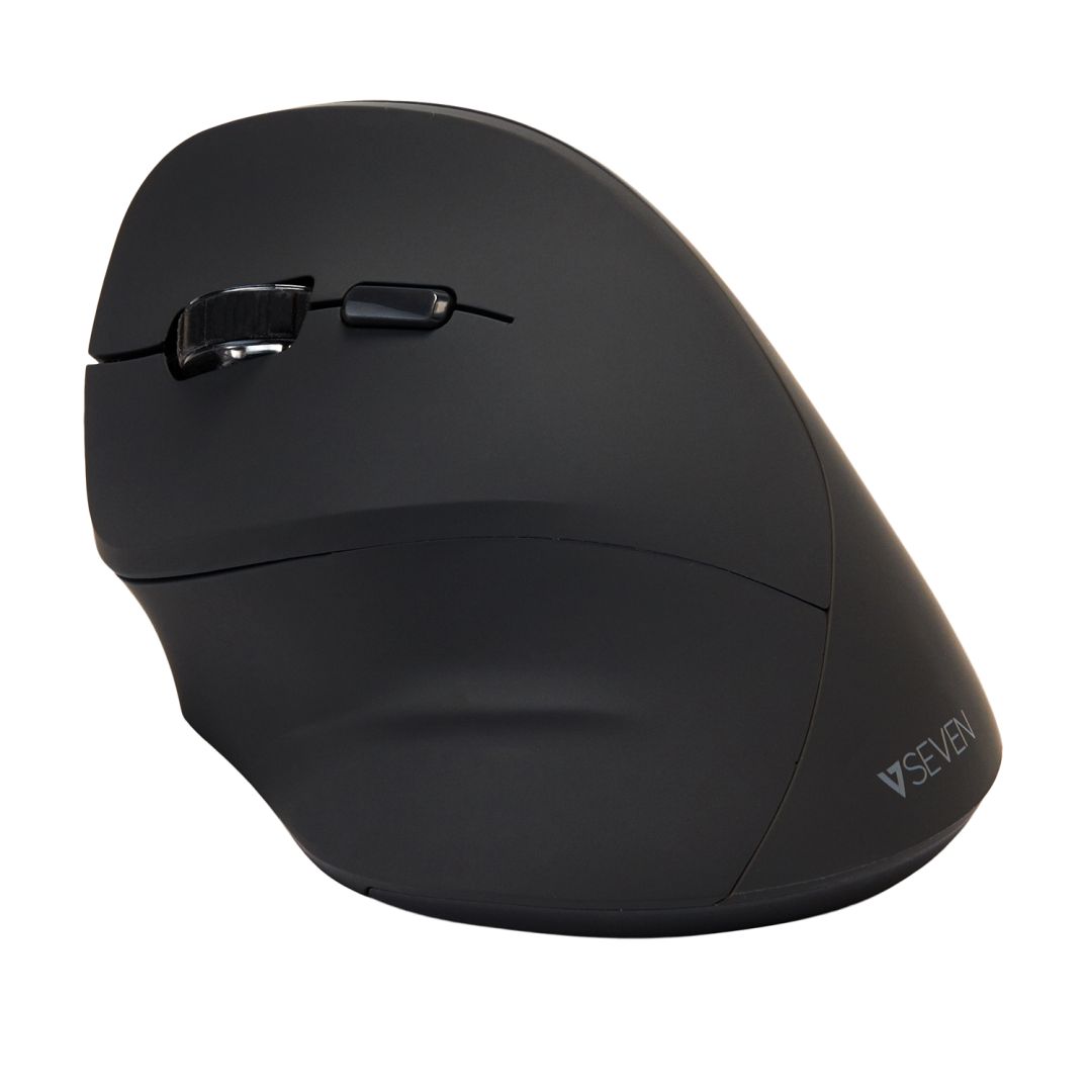 V7 MW400L Left Hand 2.4Ghz Vertical Ergonomic Mouse Black