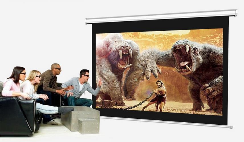 Medium Motoros vetítővászon 16:9 221x124cm Matt fehér