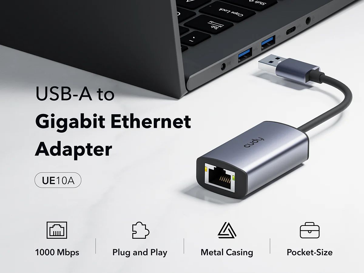 Cudy UE10A USB-A to Ethernet Adapter