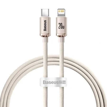 Baseus Crystal Shine USB-C - Lightning cable 1,2m Pink