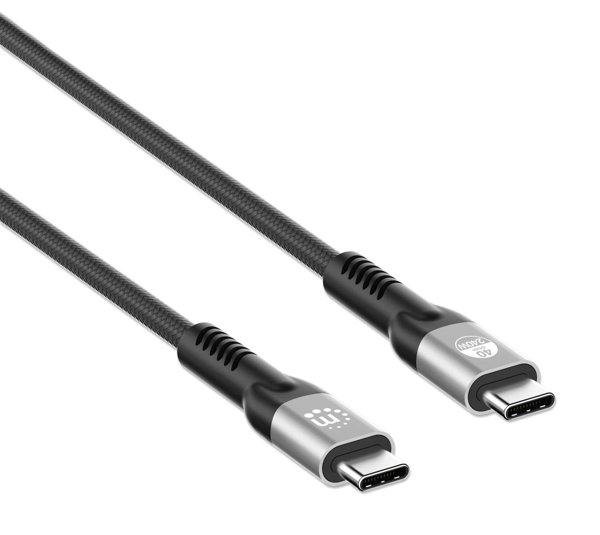 Manhattan USB-C to USB-C 240W 40Gbit/s 8K cable 2m Black