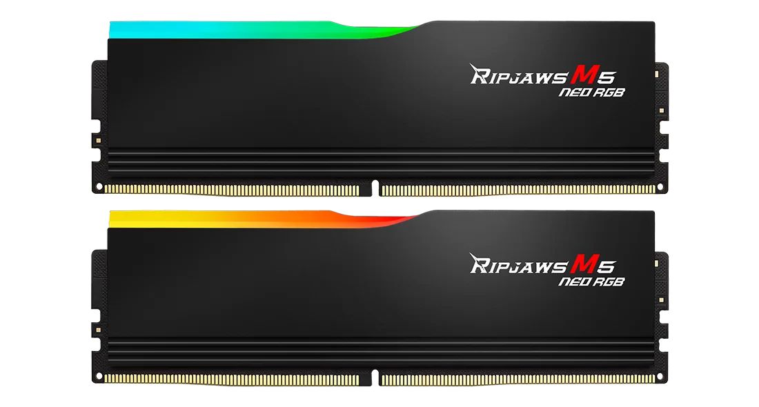 G.SKILL 64GB DDR5 6000MHz Kit(2x32GB) Ripjaws M5 Neo RGB Black