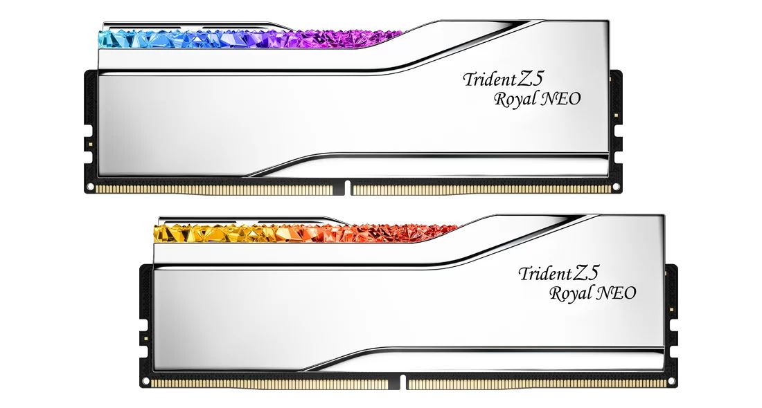 G.SKILL 64GB DDR5 6000MHz Kit(2x32GB) Trident Z5 Royal Neo Silver