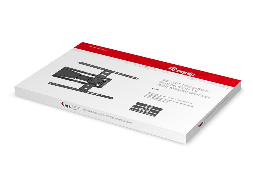 EQuip 43"-90" Ultra-Slim Full Motion TV Wall Mount Bracket