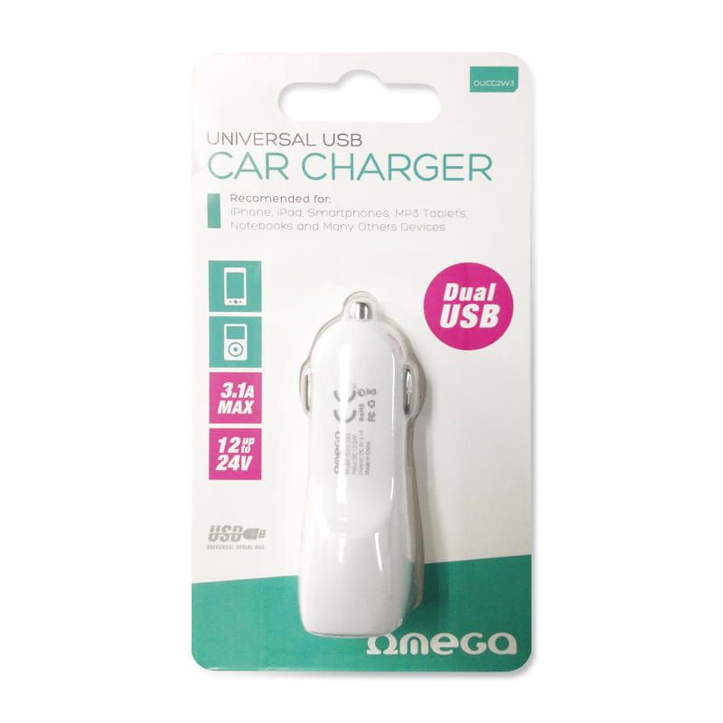 Platinet Omega Car Charger 2xUSB White