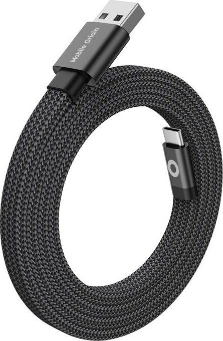 Mobile Origin Magnetic Flat Patented Original Cable USB-A to USB-C 1m Black