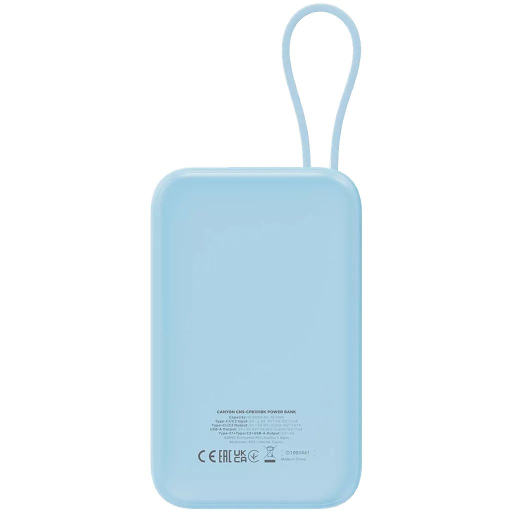 Canyon OnPower 101 10000mAh PowerBank Blue