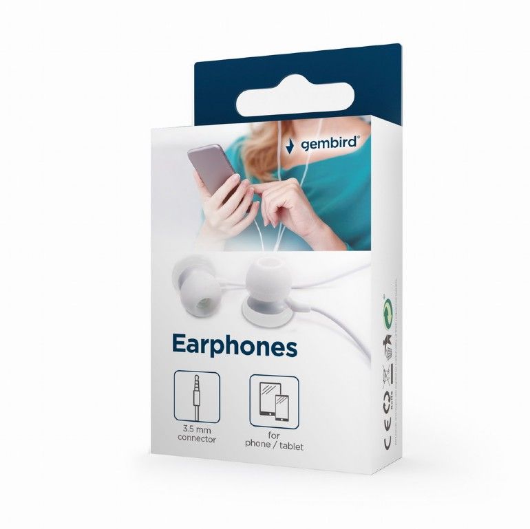 Gembird MHP-EP-001-W Candy In-ear earphones White