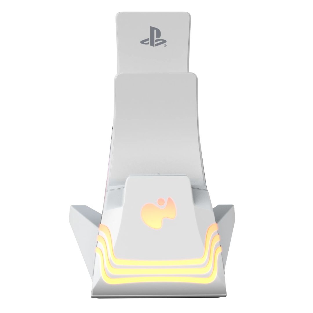 PDP PlayStation 5 White Afterglow Wave Dual Charger