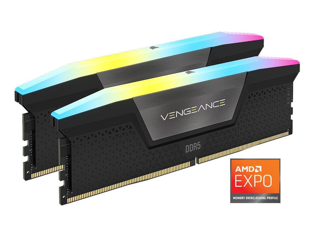 Corsair 32GB DDR5 6400MHz Kit(2x16GB) Vengeance RGB Black
