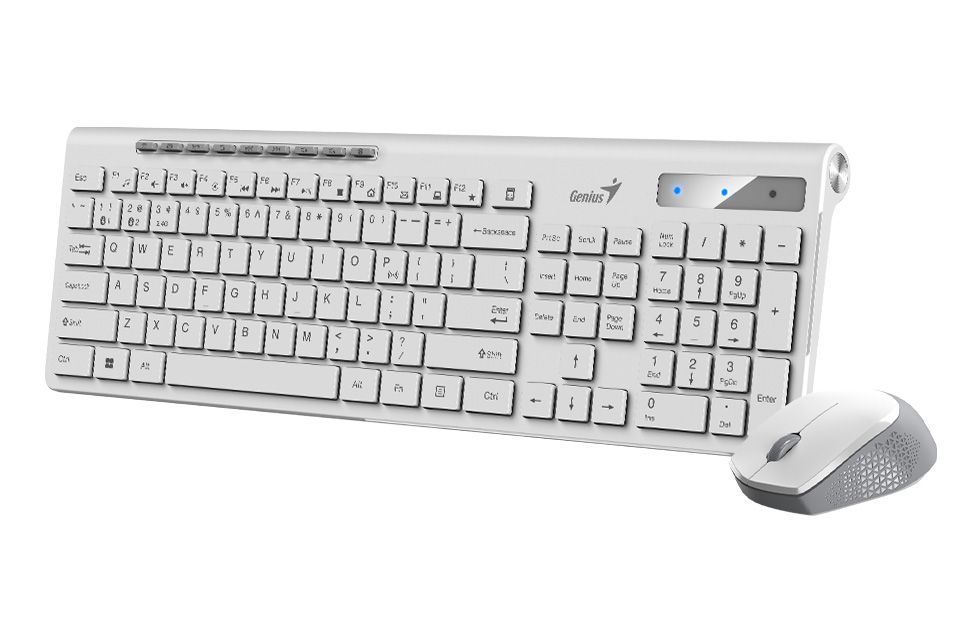 Genius SlimStar 8230 Wireless Bluetooth Keyboard Combo White US