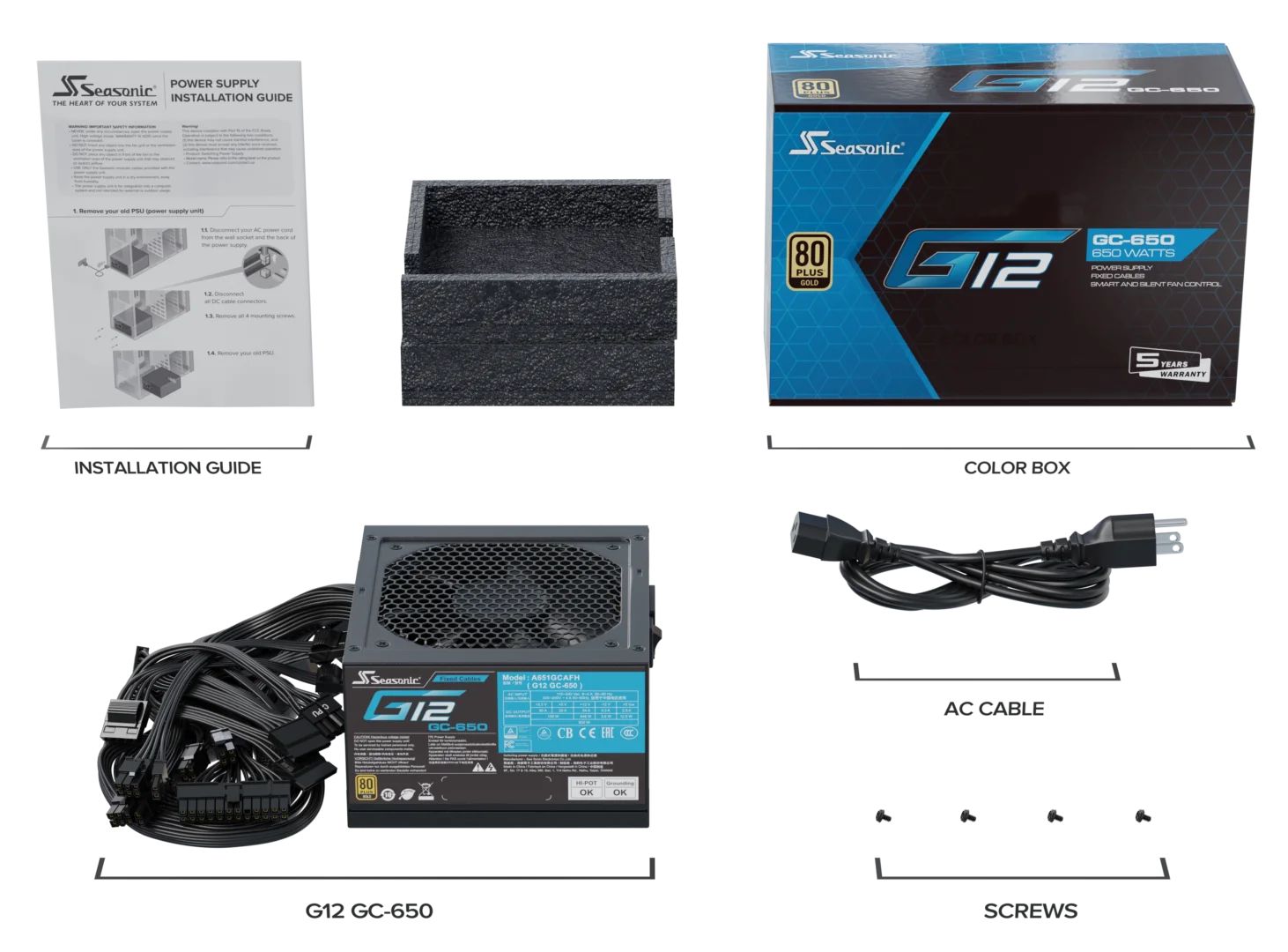 Seasonic 650W 80+ Gold G12 GC