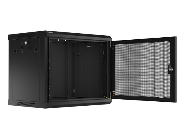 Lanberg 19" 9U Falra szerelhető Rackszekrény Black