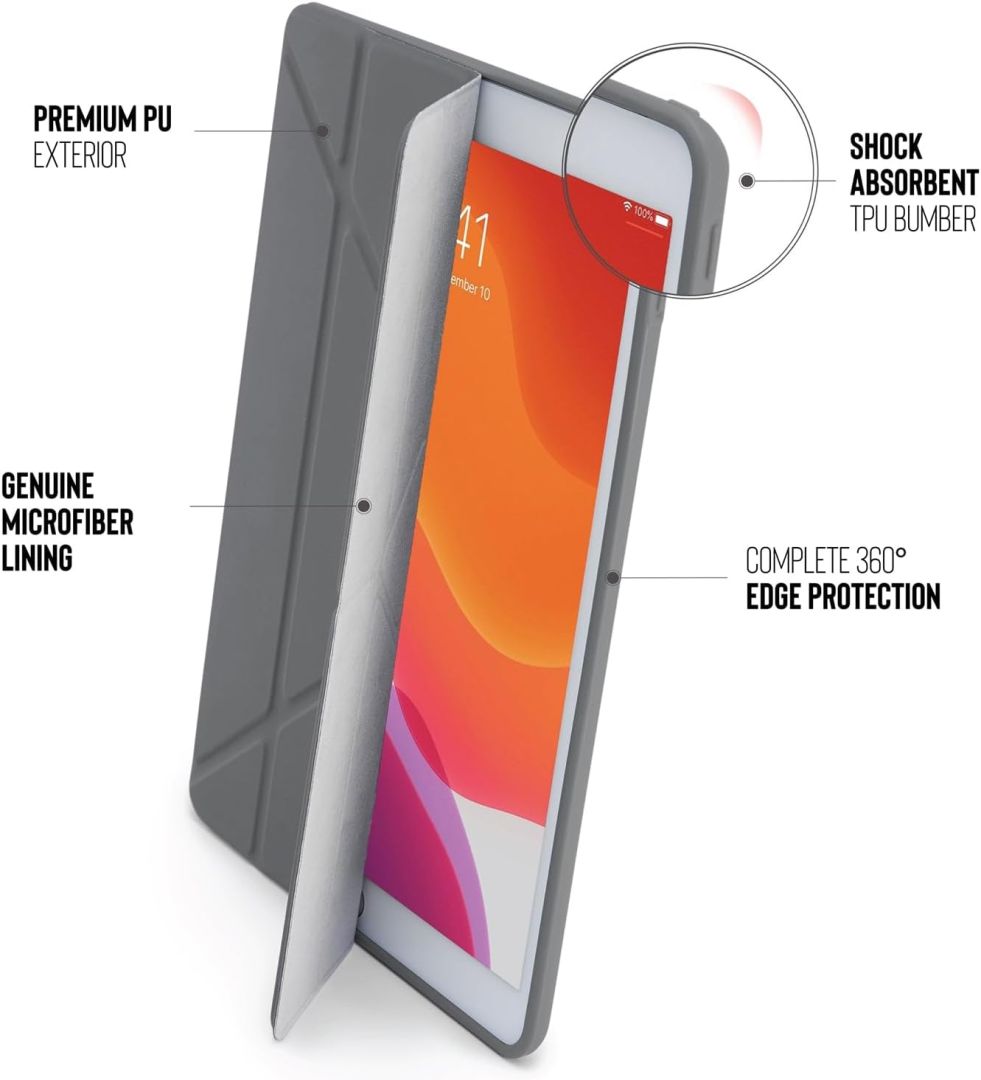 Pipetto Origami No1 Original case iPad 10.2 (2021/2020/2019) Grey