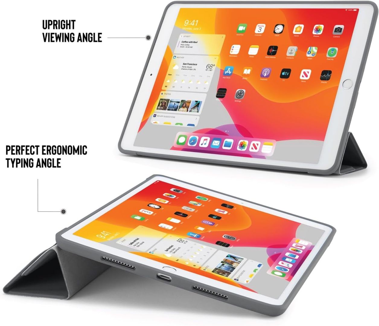 Pipetto Origami No1 Original case iPad 10.2 (2021/2020/2019) Grey