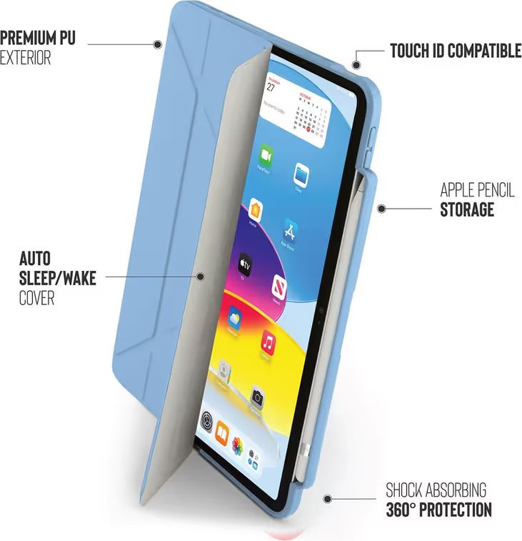 Pipetto Origami No3 Pencil Case iPad 10.9 (2022) Light Blue