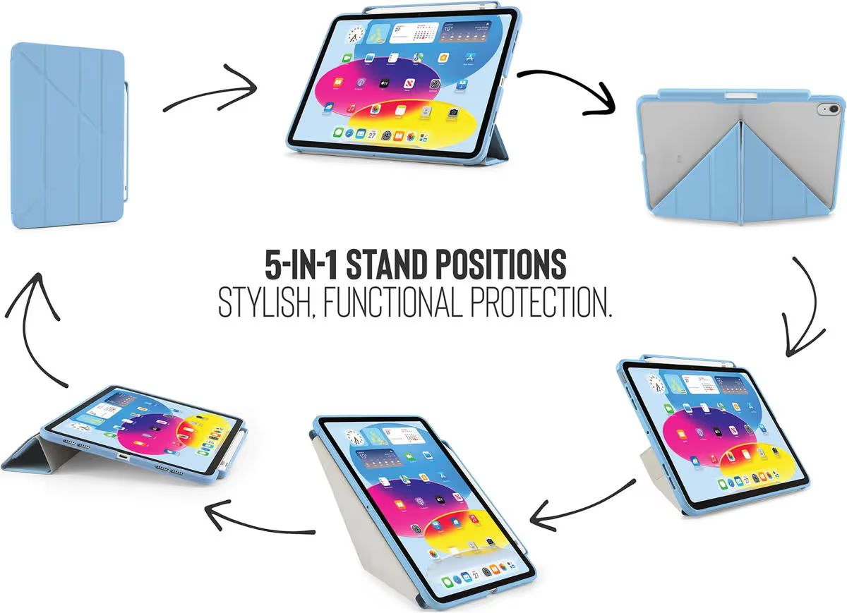 Pipetto Origami No3 Pencil Case iPad 10.9 (2022) Light Blue