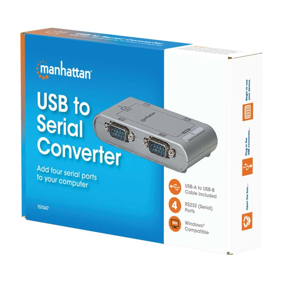 Manhattan USB to Serial Converter Grey