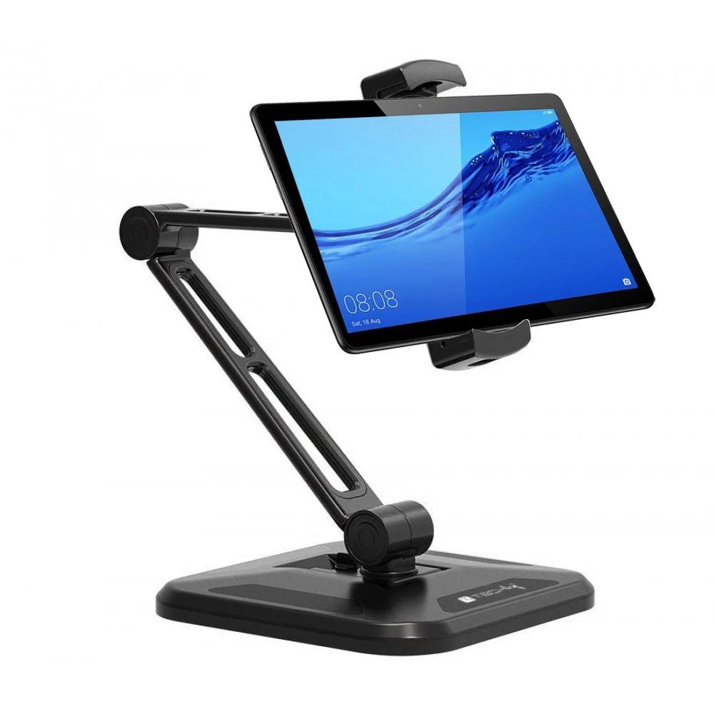TECHLY  ICA-TBL 2801 Desk and Wall Extensible Support for Tablet and iPad 4,7"-12,9" Black