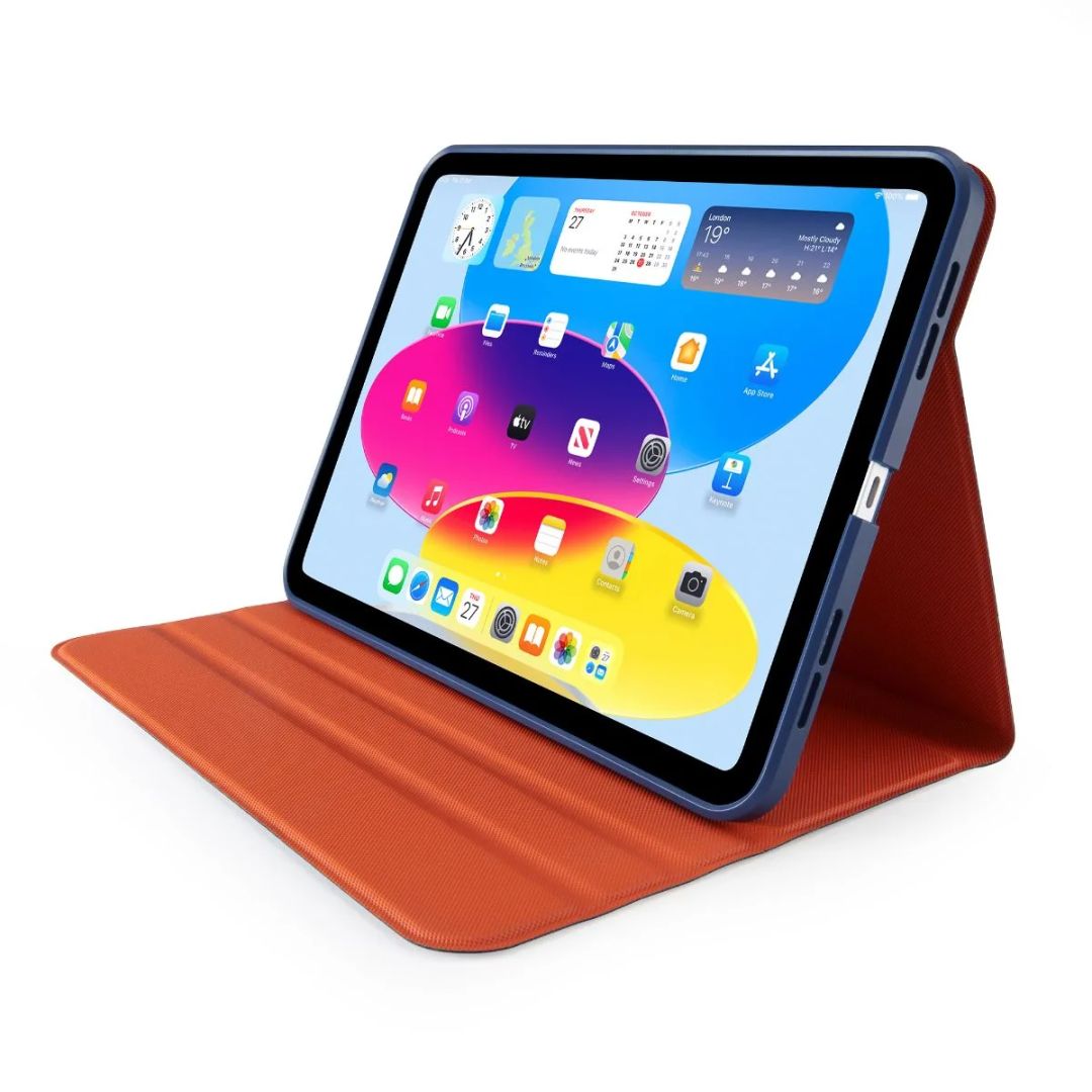 Pipetto Origami No5 Rotating Folio Case iPad 10.9 (2022) Dark Blue