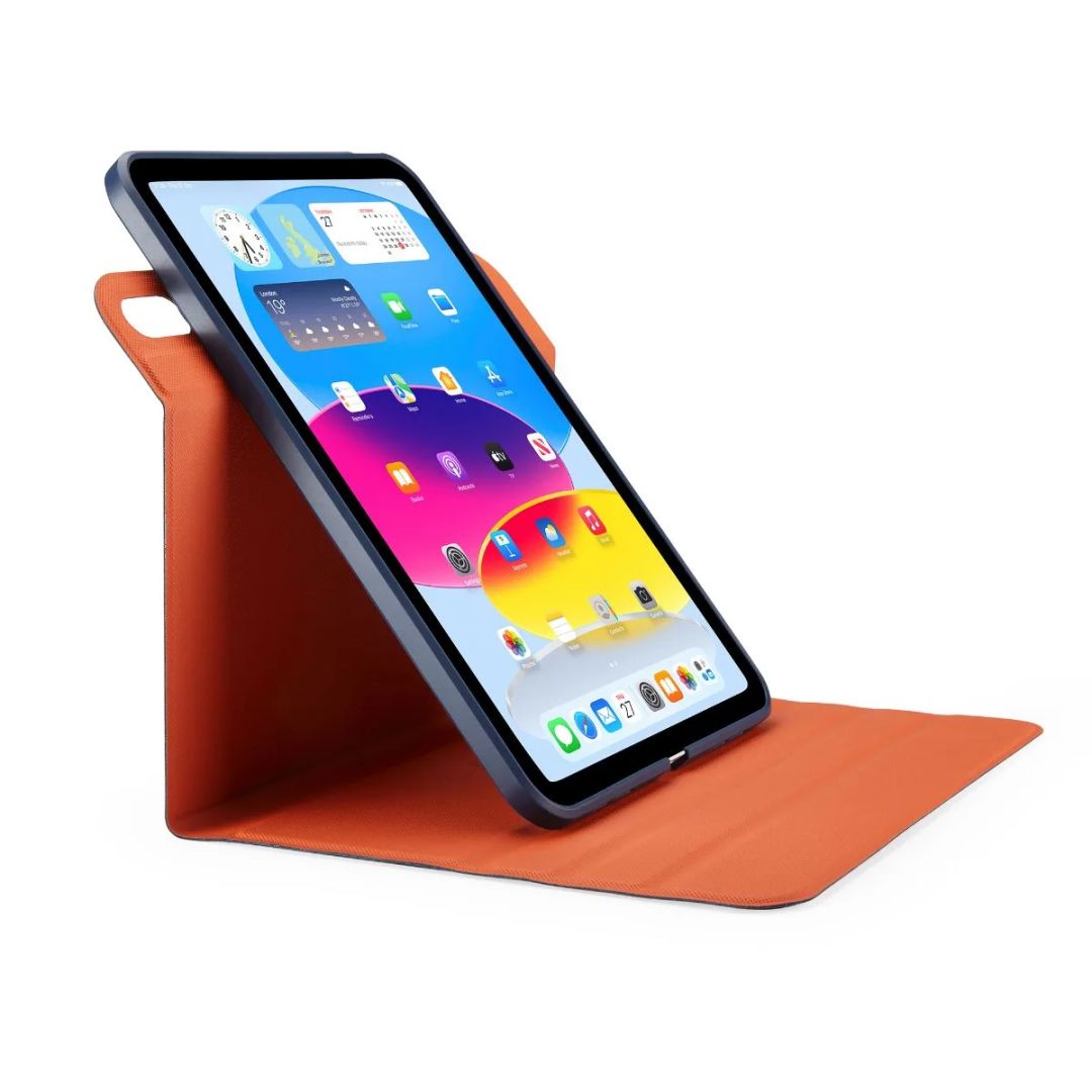 Pipetto Origami No5 Rotating Folio Case iPad 10.9 (2022) Dark Blue