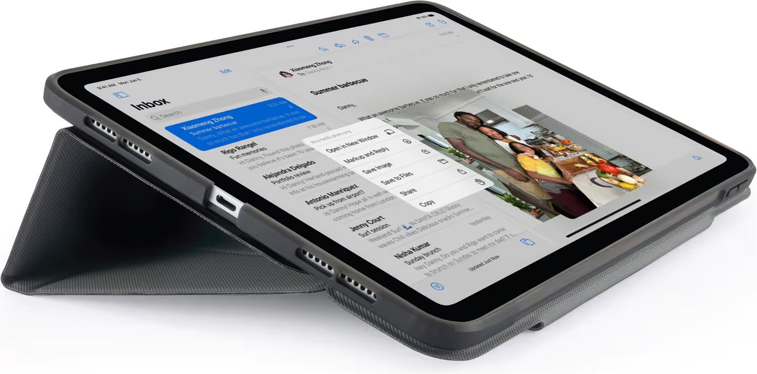 Pipetto Origami No6 Stand case iPad Air 11" (2024) / iPad Air 10.9" (2022/2020) Black