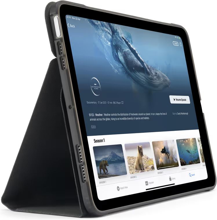 Pipetto Origami No6 Stand case iPad Air 11" (2024) / iPad Air 10.9" (2022/2020) Black