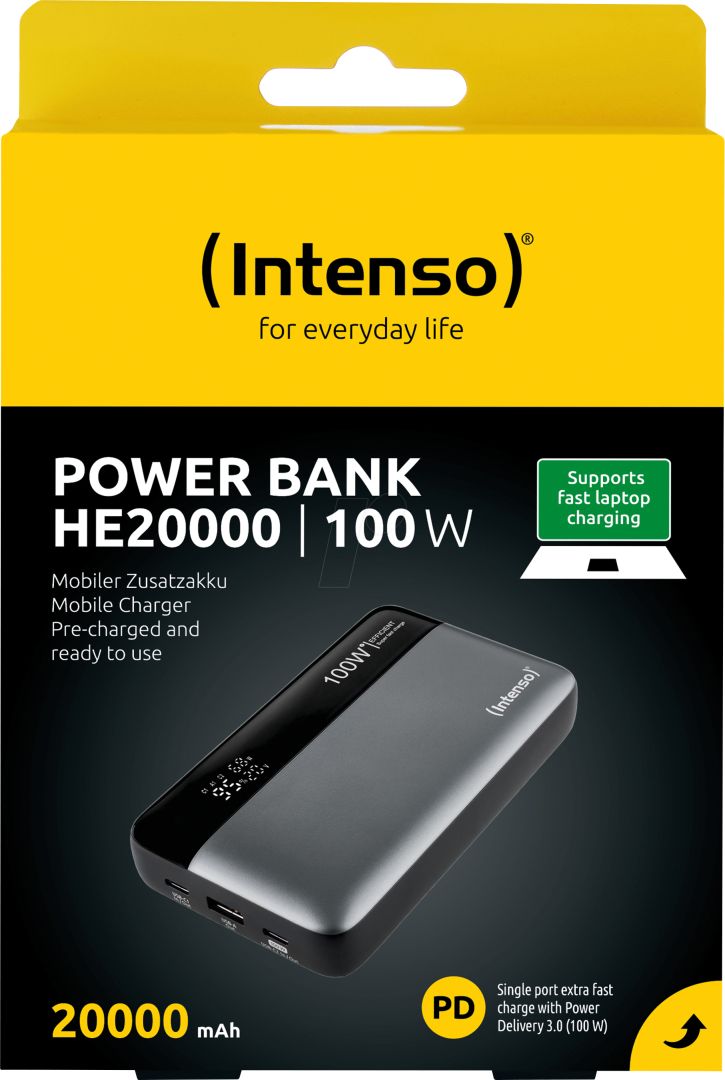 Intenso HE20000 20000mAh PowerBank Grey-Black