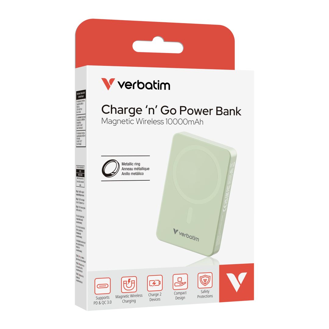 Verbatim Charge "n" Go Essentials 10000mAh PowerBank Green