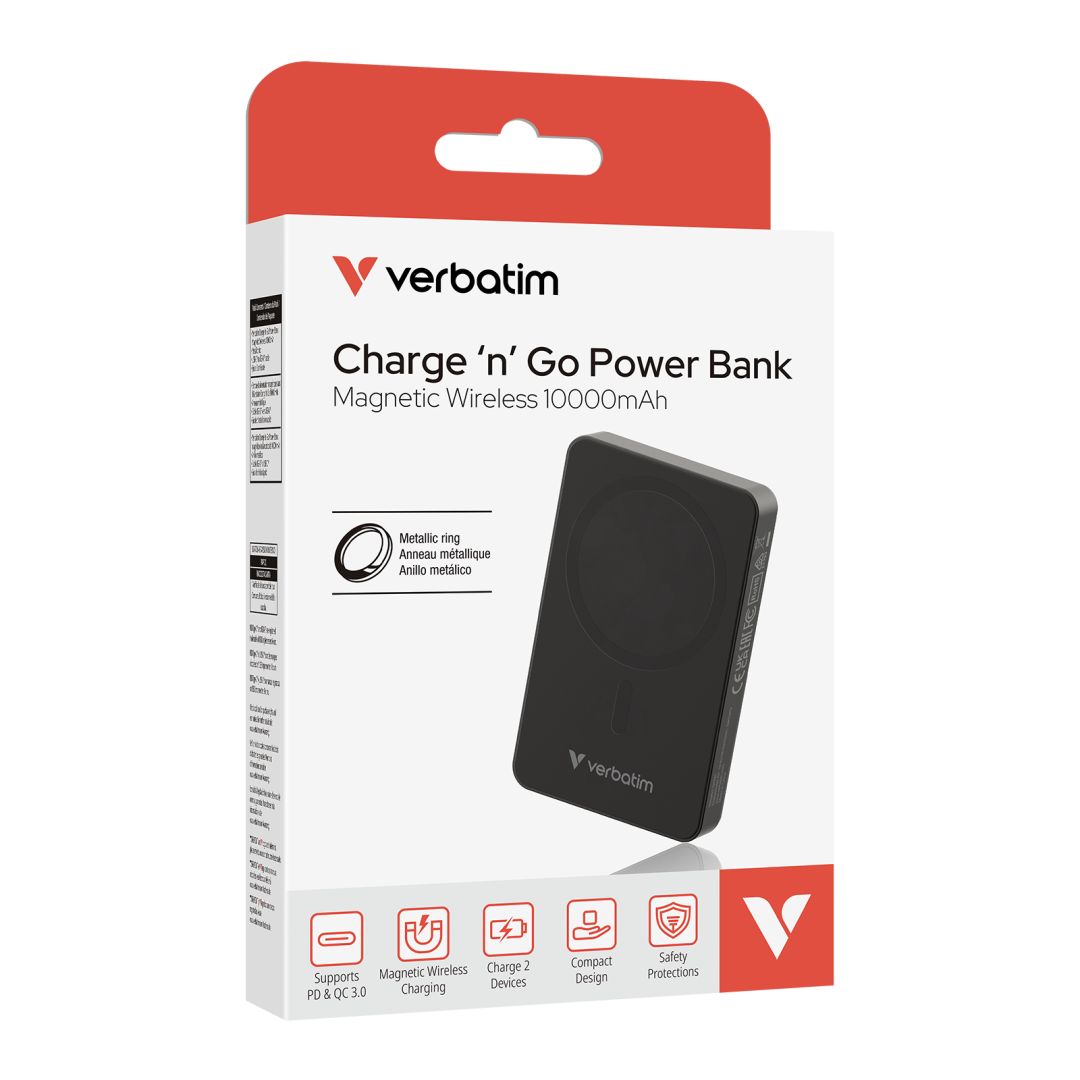 Verbatim Charge "n" Go Essentials 10000mAh PowerBank Black