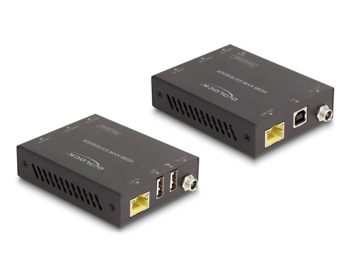 DeLock HDMI KVM Extender Set over Cat.6 Cable 4K 60 Hz 70m Black