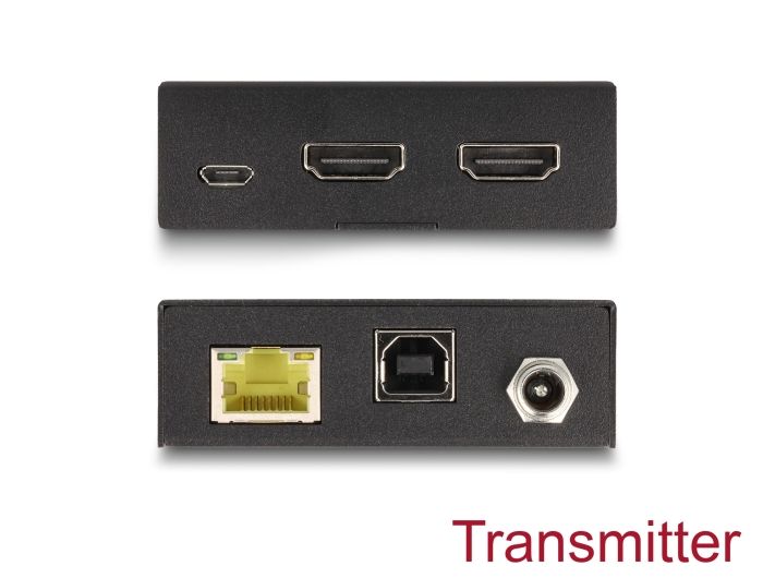 DeLock HDMI KVM Extender Set over Cat.6 Cable 4K 60 Hz 70m Black