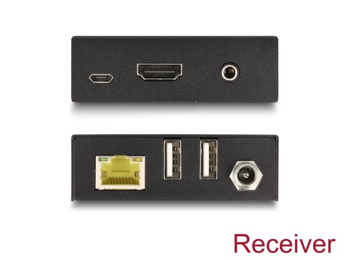 DeLock HDMI KVM Extender Set over Cat.6 Cable 4K 60 Hz 70m Black