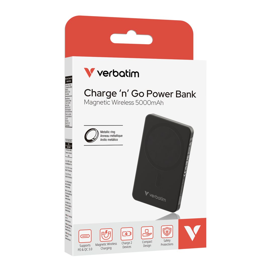 Verbatim Charge "n" Go Essentials 5000mAh PowerBank Black