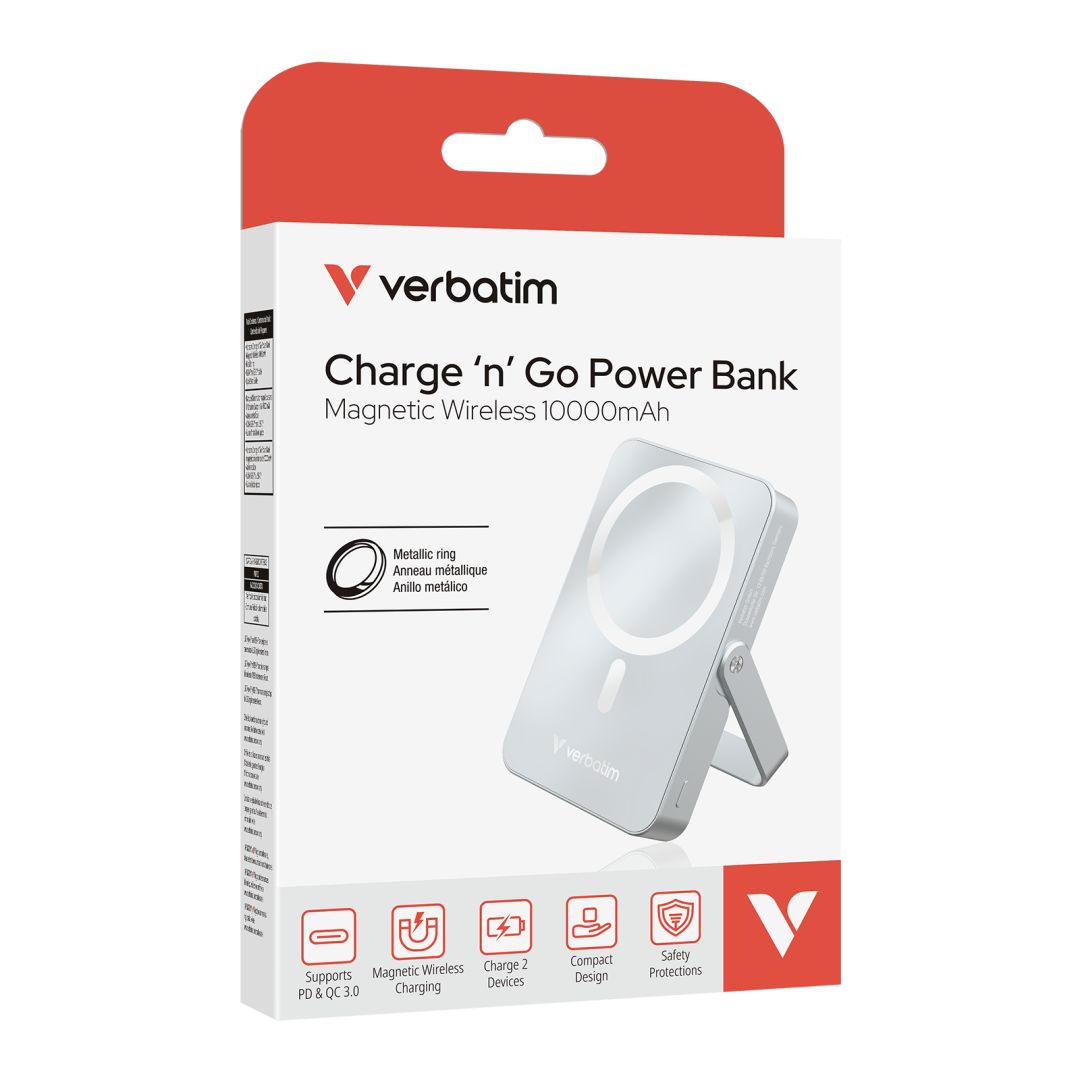 Verbatim Charge "n" Go PowerBank with Stand 10000mAh PowerBank Blue