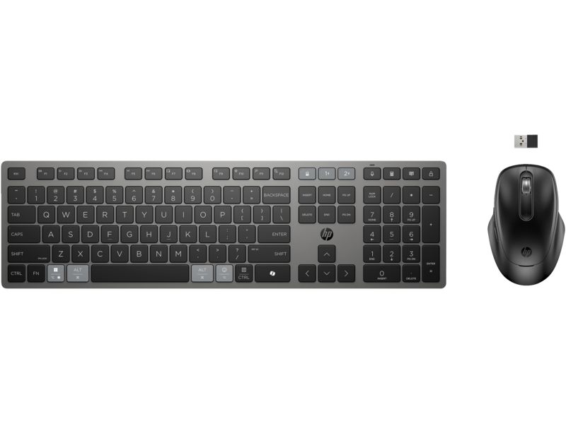 HP 725 Multi-Device Rechargeable Wireless Bluetooth Keyboard Combo Black HU