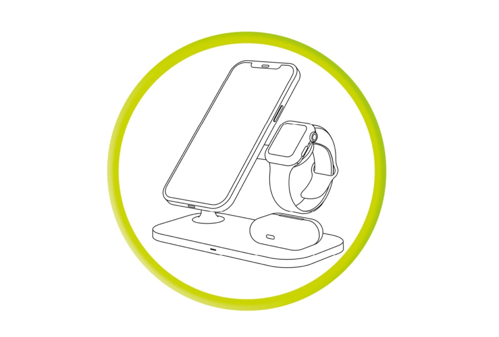 Mobile Origin 3 in 1 Wireless charger Black