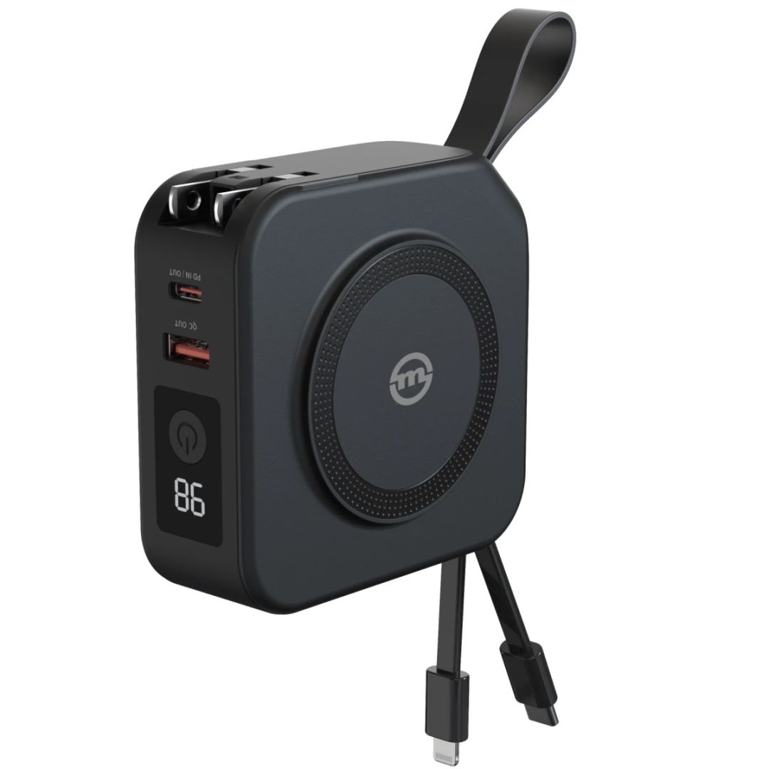 Mobile Origin Powerbank 10 000mAh and Travel Charger Lightning and USB-C cable Black