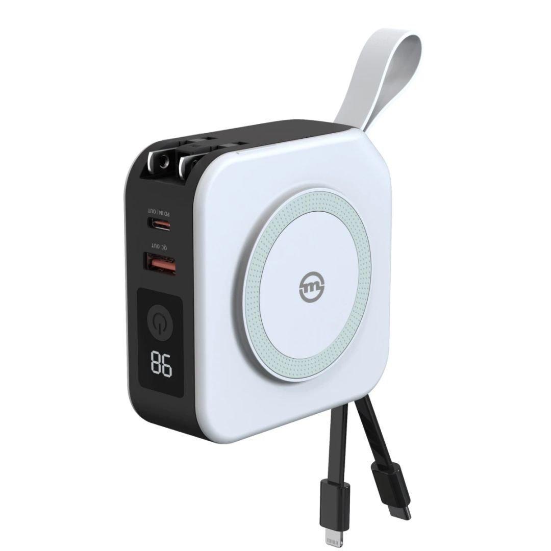 Mobile Origin Powerbank 10 000mAh and Travel Charger Lightning and USB-C cable White