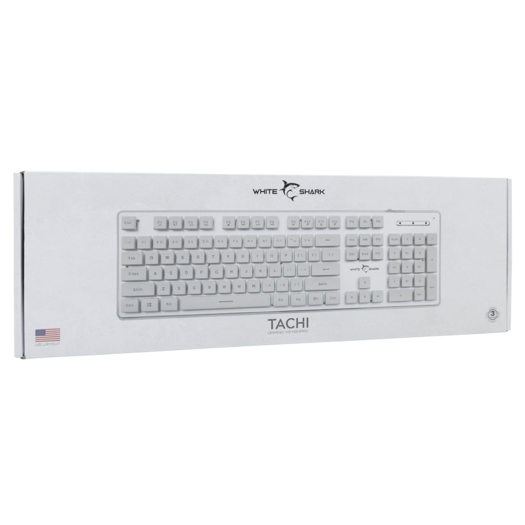 White Shark Tachi Gaming Keyboard White US
