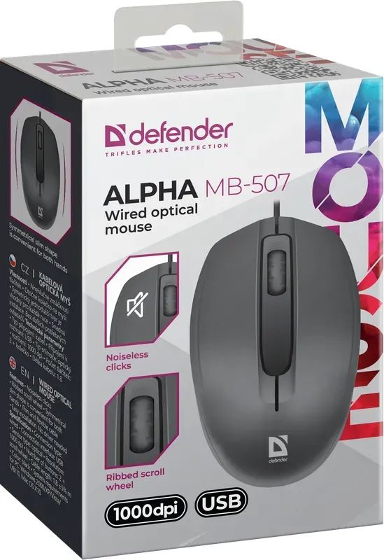 Defender Alpha MB-507 Silent Mouse Black