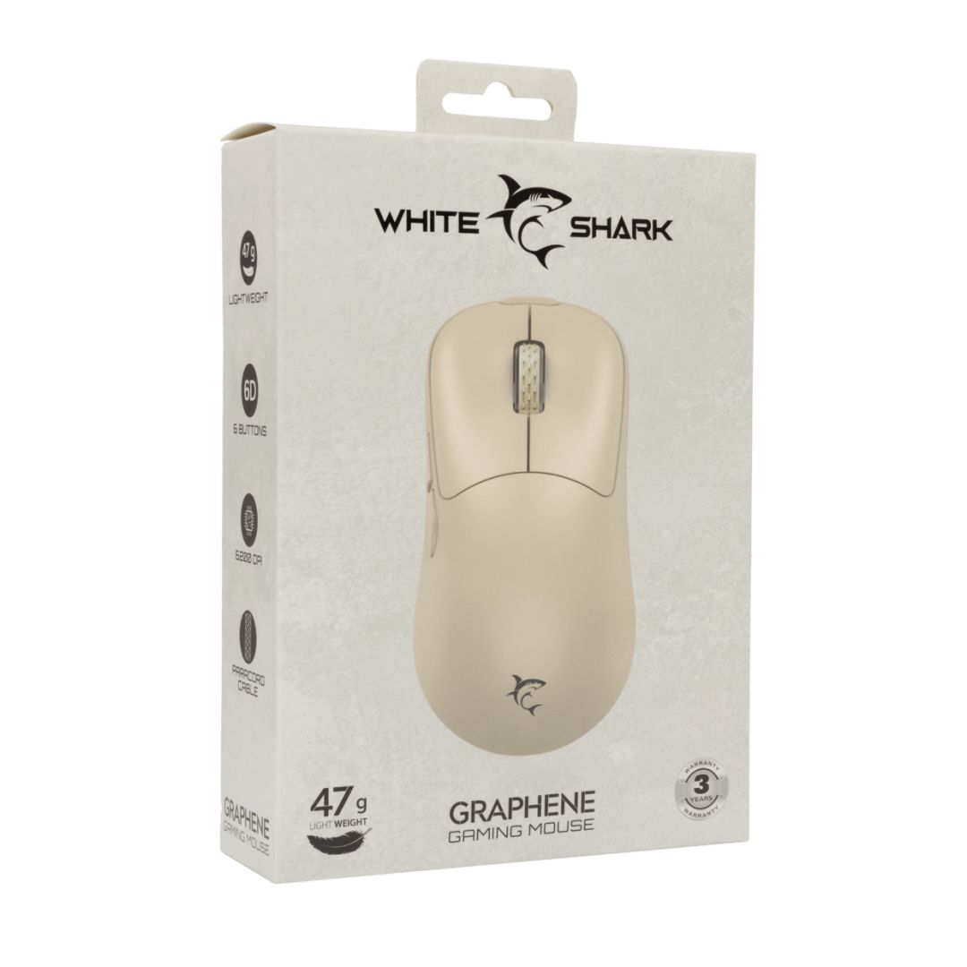 White Shark GM-5014BE Graphene Gaming mouse Beige