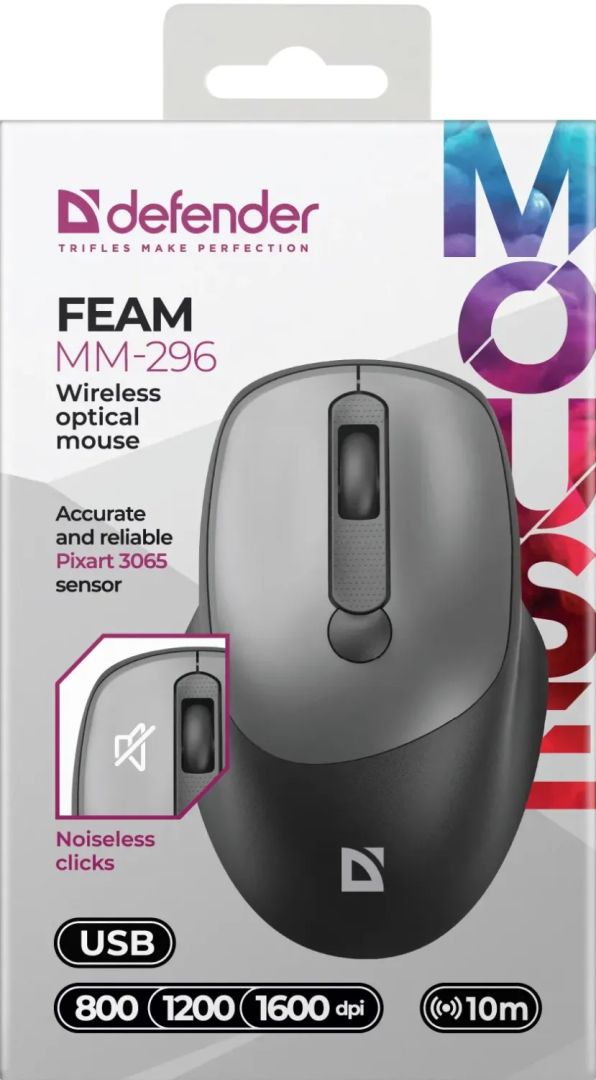 Defender Feam MM-296 Wireless Mouse Black
