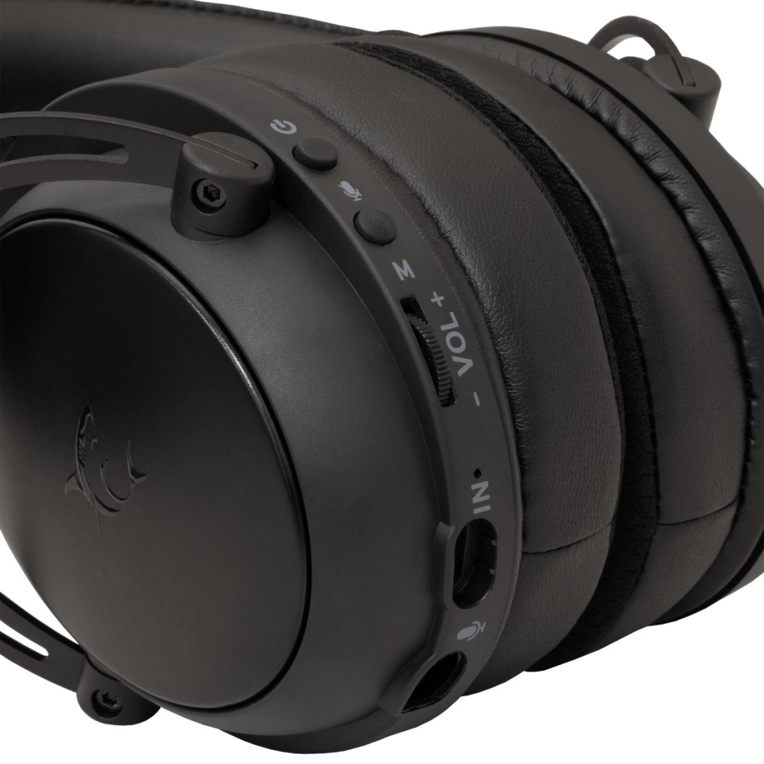 White Shark Gorilla Pro Wireless Bluetooth Gaming Headset Black