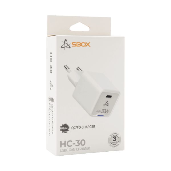SBOX HC-30 GAN 30W Adapter White
