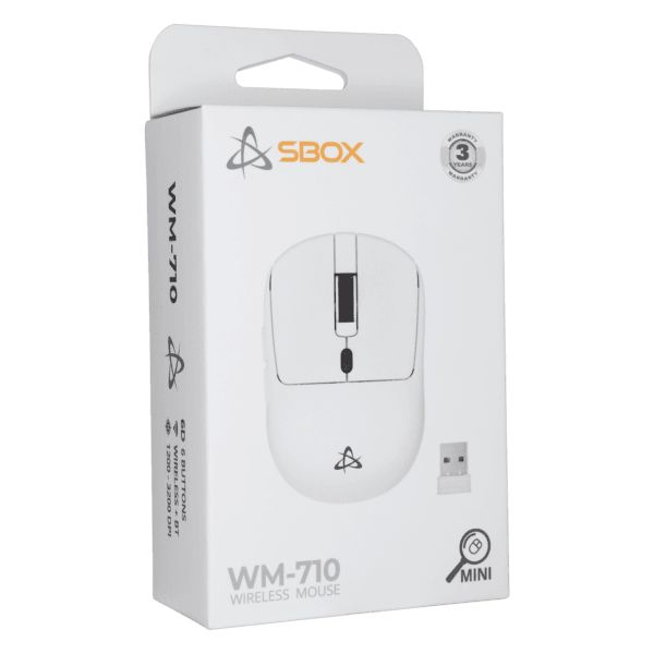 SBOX WM-710 Wireless Bluetooth Mouse White
