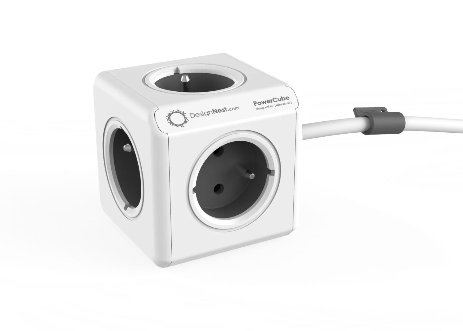 Allocacoc PowerCube Extended 1,5m White/Grey