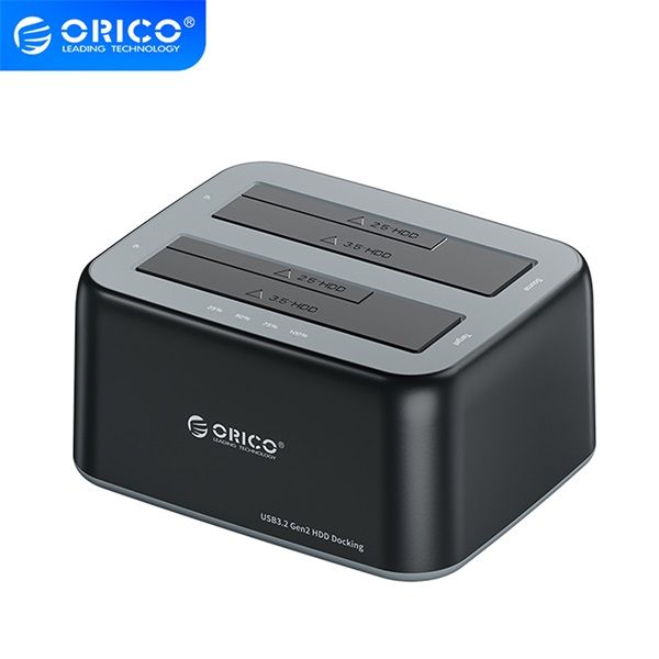 Orico 6829C3-V1-EU-BK 2,5"/3,5" SATA HDD/SSD Dual-bay Dock with Offline Clone Function Black
